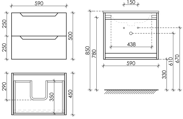 Тумба под раковину Sancos  Norma 2.0 NR2.060W белый глянец